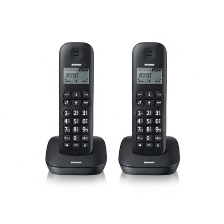 BRONDI TELEFONO CORDLESS GALA TWIN NERO