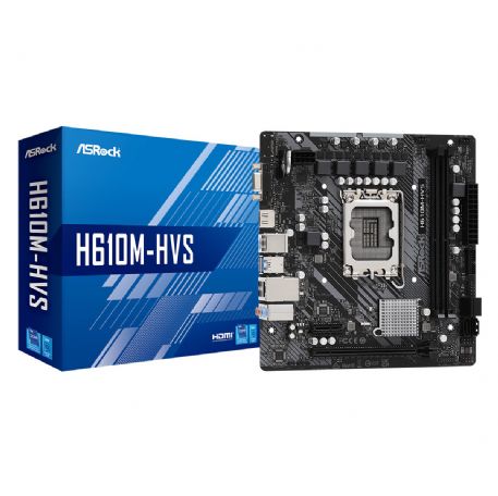 ASROCK MB H610, H610M-HVS, LGA1700, 2DDR4, VGA/HDMI, mATX