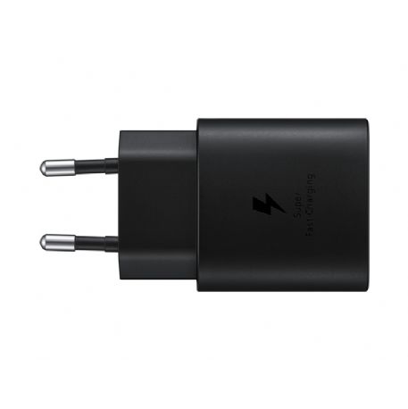 SAMSUNG CARICATORE SUPER FAST CHARGING 25W USB-C + CAVO TYPE-C BLACK