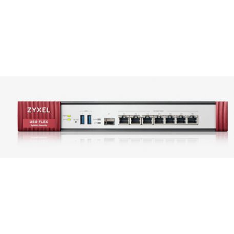 ZYXEL FIREWALL USG FLEX 500 SECURITY GATEWAY 7XOPT, 1XWAN, 2XLAN, 2XUSB, VPN 300 IPSEC/L2TP, 150 SSL, AMAZON VPC, 1 MESE SECURITY PACK INCLUSO, SSL INSPECTION, PCI DSS COMPLIANT, WLAN CONTROLLER 8 AP