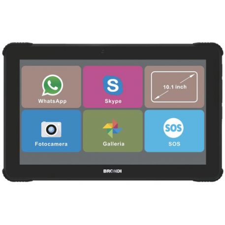 BRONDI AMICO TABLET 10.1 LCD 1GB+8GB DUAL SIM 5000mAh 2MP TASTO SOS VIDEOCHIAMATE TRAMITE WHATSAPP E SKYPE