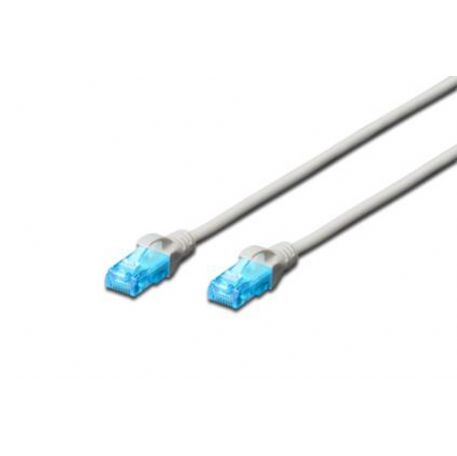 DIGITUS CAVO DI RETE UTP, CAT 5E, NON SCHERMATO, 0,5MT, GRIGIO