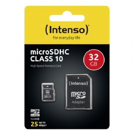 INTENSO MICRO SDHC 32GB CLASSE 10 + ADATTATORE SD