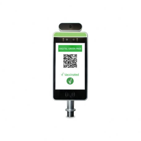 DIGICOM TERMOSCANNER CON LETTORE GREEN PASS TC-8, MISURATORE TEMPERATURA, RILEVAMENTO MASCHERINA