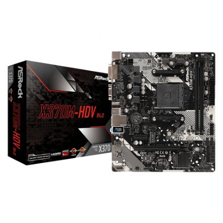 ASROCK MB AMD X370, X370M-HDV R4.0 AM4, 2DDR4, 4SATA3 MATX