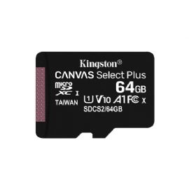 KINGSTON MICRO SDHC 64GB CANVAS SELECT 80R CL10 UHS-I CON ADATTATORE SD