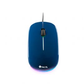 NGS MOUSE OTTICO CON FILO 1000DPI, COLORE BLU