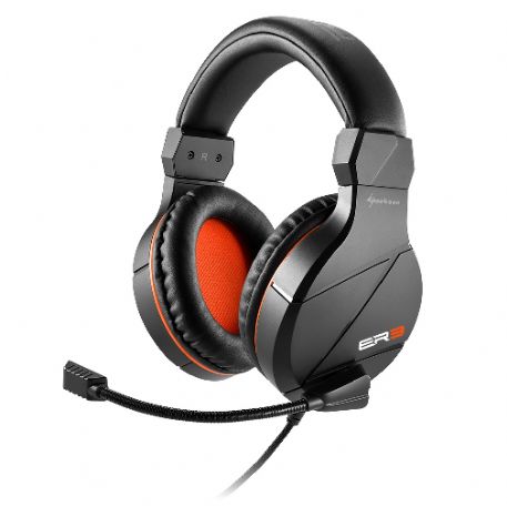 SHARKOON CUFFIA GAMING RUSH ER3 BLACK, AUDIO STEREO, 2XJACK 3.5MM