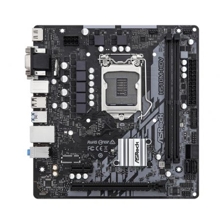 ASROCK MB H510, H510M-HDV R2.0 LGA 1200, 2DDR4, 4SATA3,  VGA/DVI/HDMI, MATX, ROCKET LAKE