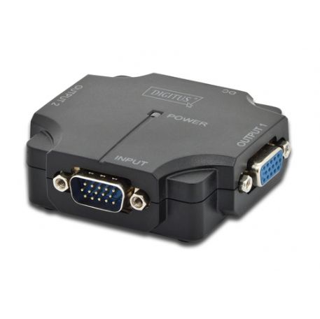 DIGITUS VIDEO SPLITTER COMPATTO PER 2 MONITOR VGA