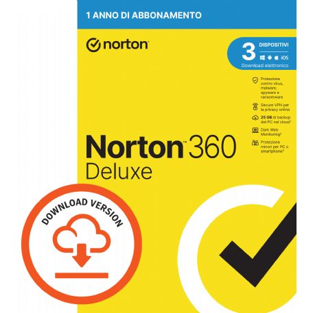 NORTON 360 DELUXE 25GB IT 1 USER 3 DEVICE 1Y ATTACH VECCHIO CODICE 21409821