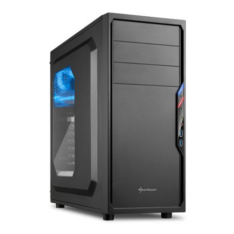 SHARKOON CASE VS4-W, ATX, 6 SLOTS EXPANSION, 2 USB2.0 FRONT, DRIVE BAY DA 2,5