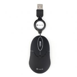 NGS MOUSE USB 3 TASTI 1000DPI CAVO RETRATTILE COLORE NERO