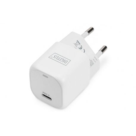 DIGITUS MINI ADATTATORE DI RICARICA USB-C 20W PD 3,0 BIANCO