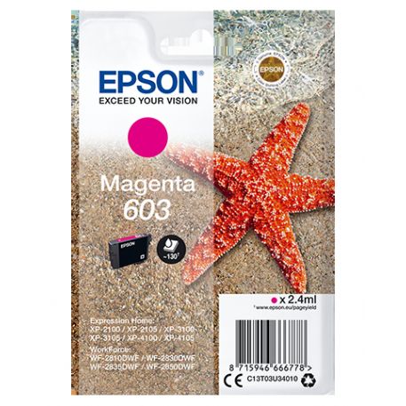 EPSON CARTUCCIA STELLA MARINA MAGENTA INKJET ALTA CAPACITA C13T03U34010 NO BLISTER